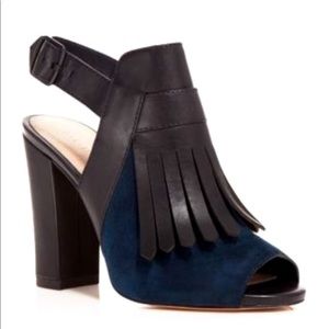 POUR LA VICTOIRE open toe pumps ELYSE KILTED HEEL